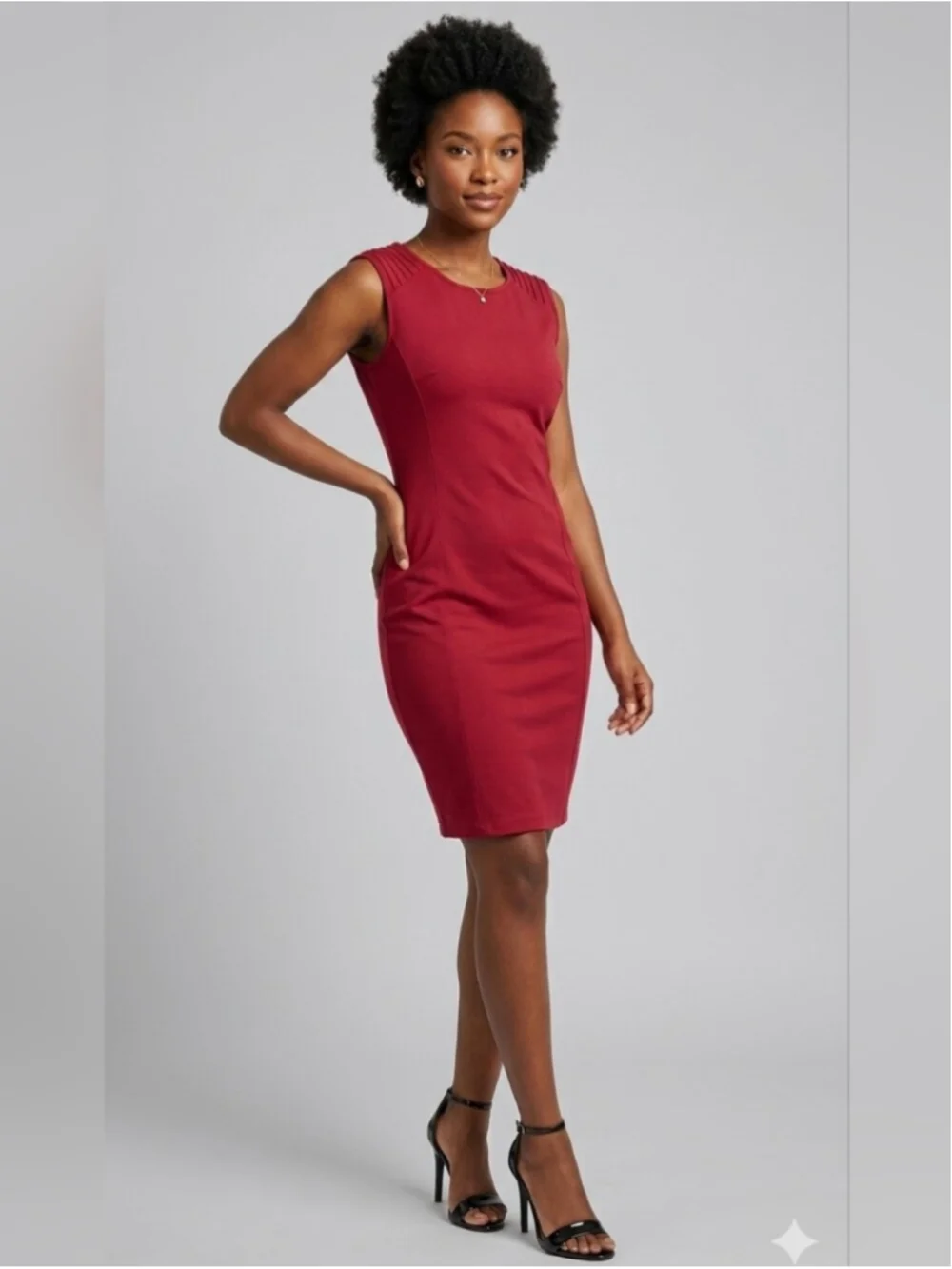 Picadilly Sleeveless Scarlet Red Shift Dress Plus Size XXL NWT - Picture 1 of 9